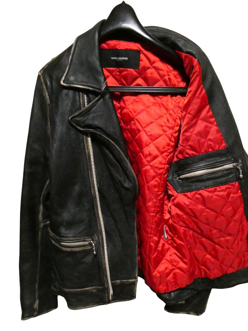 人気モデル！ヴィンテージ加工！オイルドラムレザー！ナノユニバース