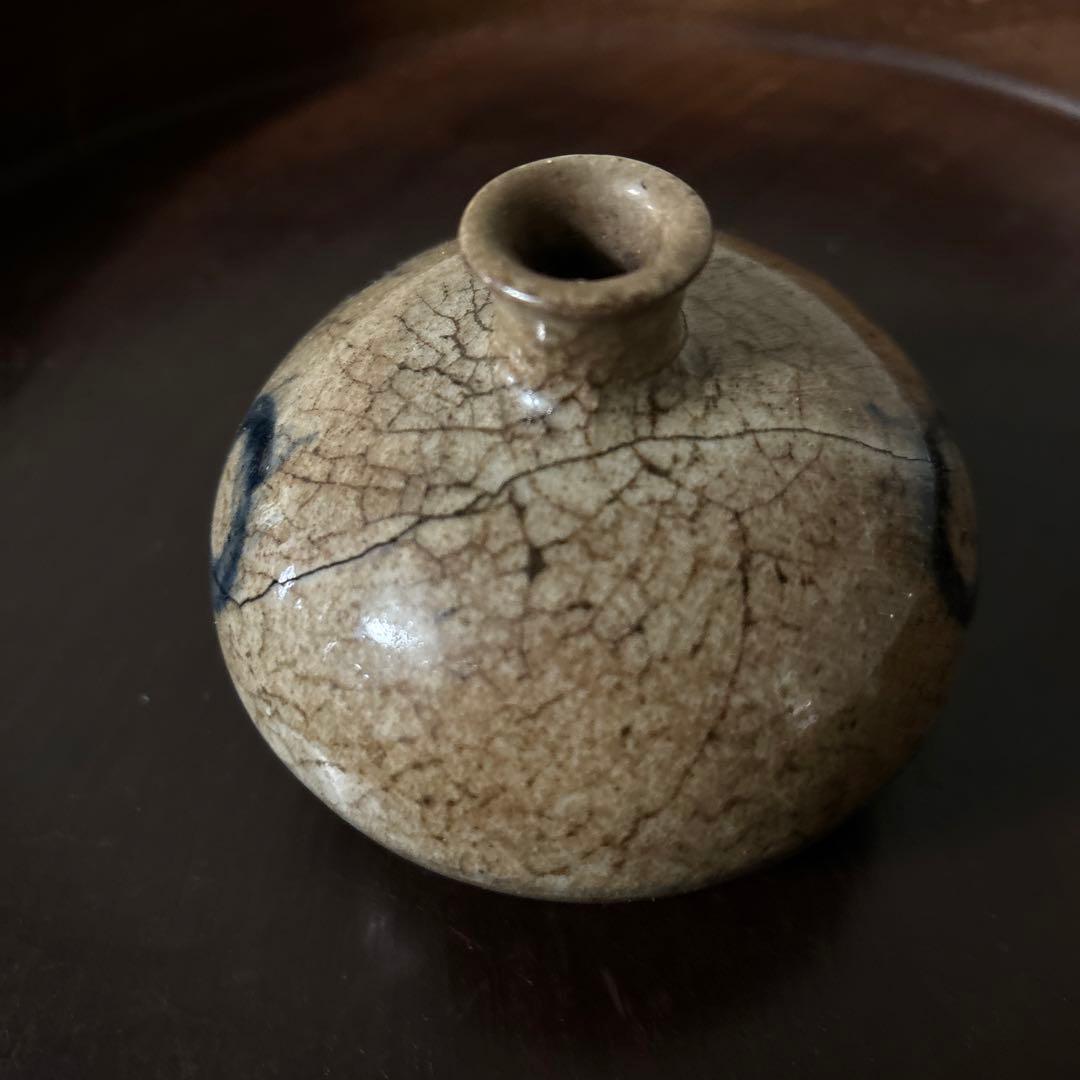 古瀬戸　丹波油壷　古伊万里　江戸時代 小壺 花器 民藝 検:白洲正子李朝