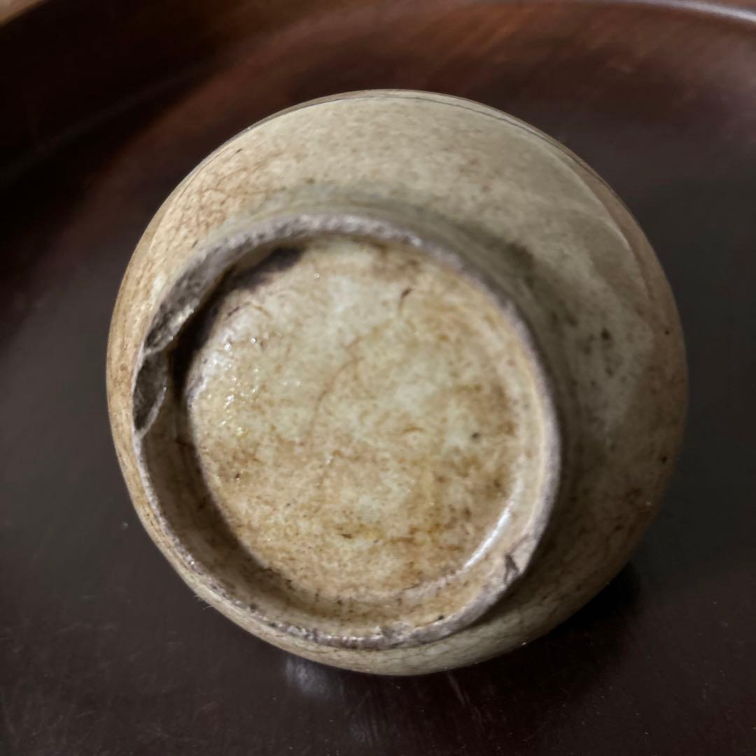 古瀬戸　丹波油壷　古伊万里　江戸時代 小壺 花器 民藝 検:白洲正子李朝