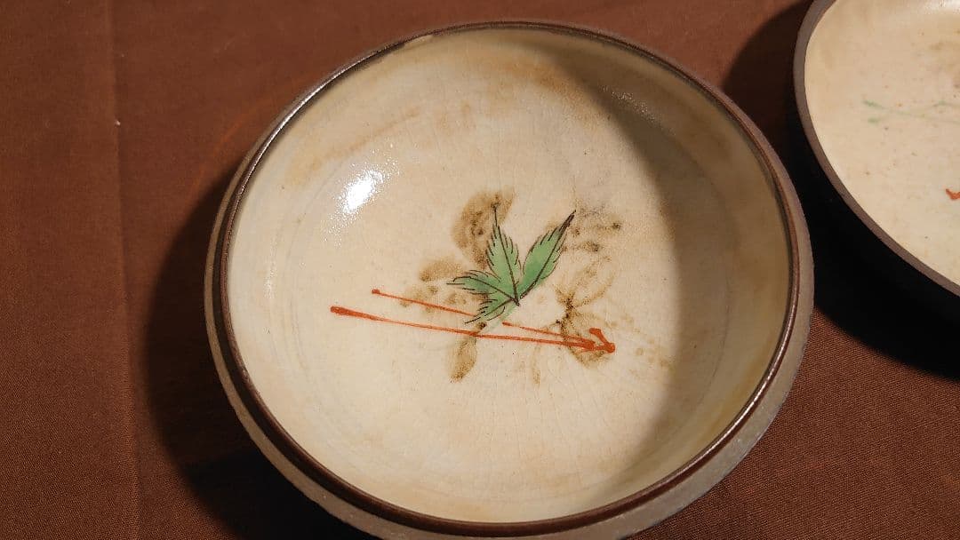 古玩　粉彩　華の図　蔵出し　香合　蓋物　アンティーク香合　１客