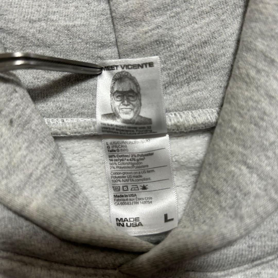 ロサンゼルスアパレル 14oz パーカー　グレー USA製 Lサイズ