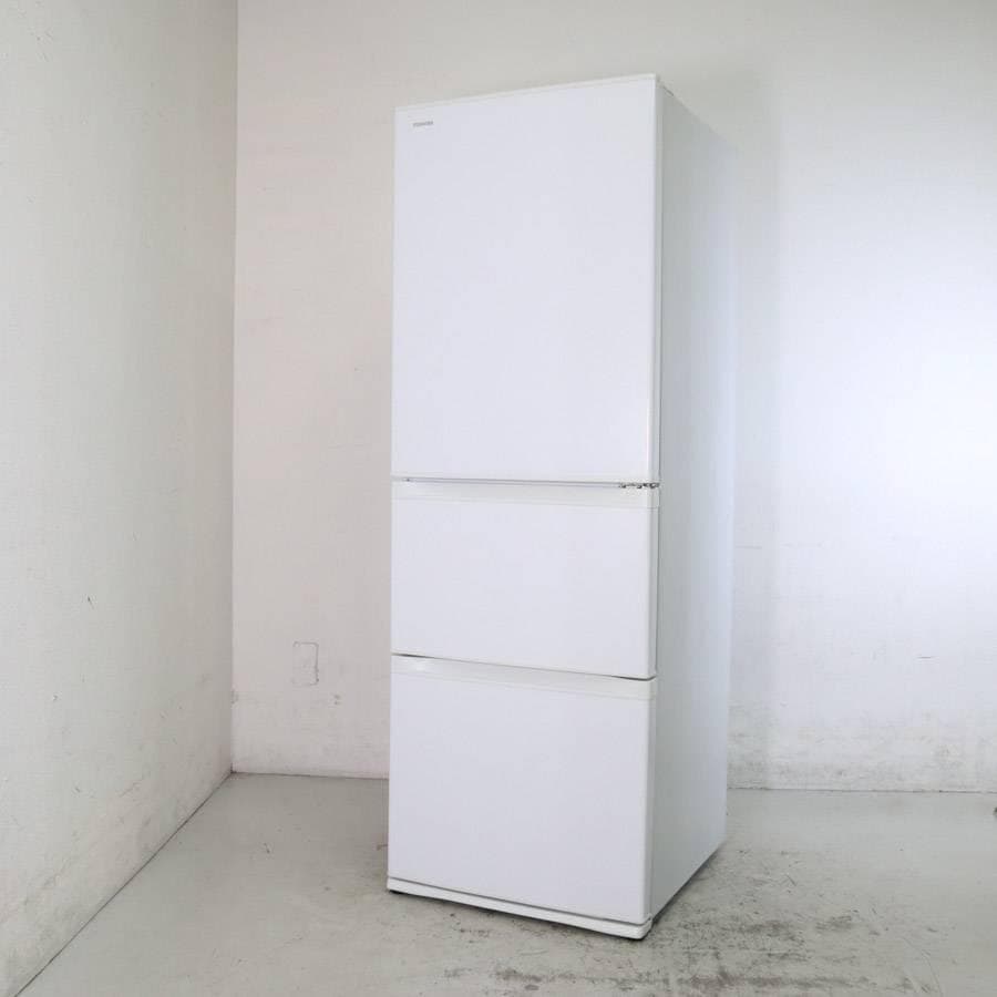 東芝 ベジータ 363L 3ドア 冷蔵庫 GR-R36S(WT) ホワイト 右開