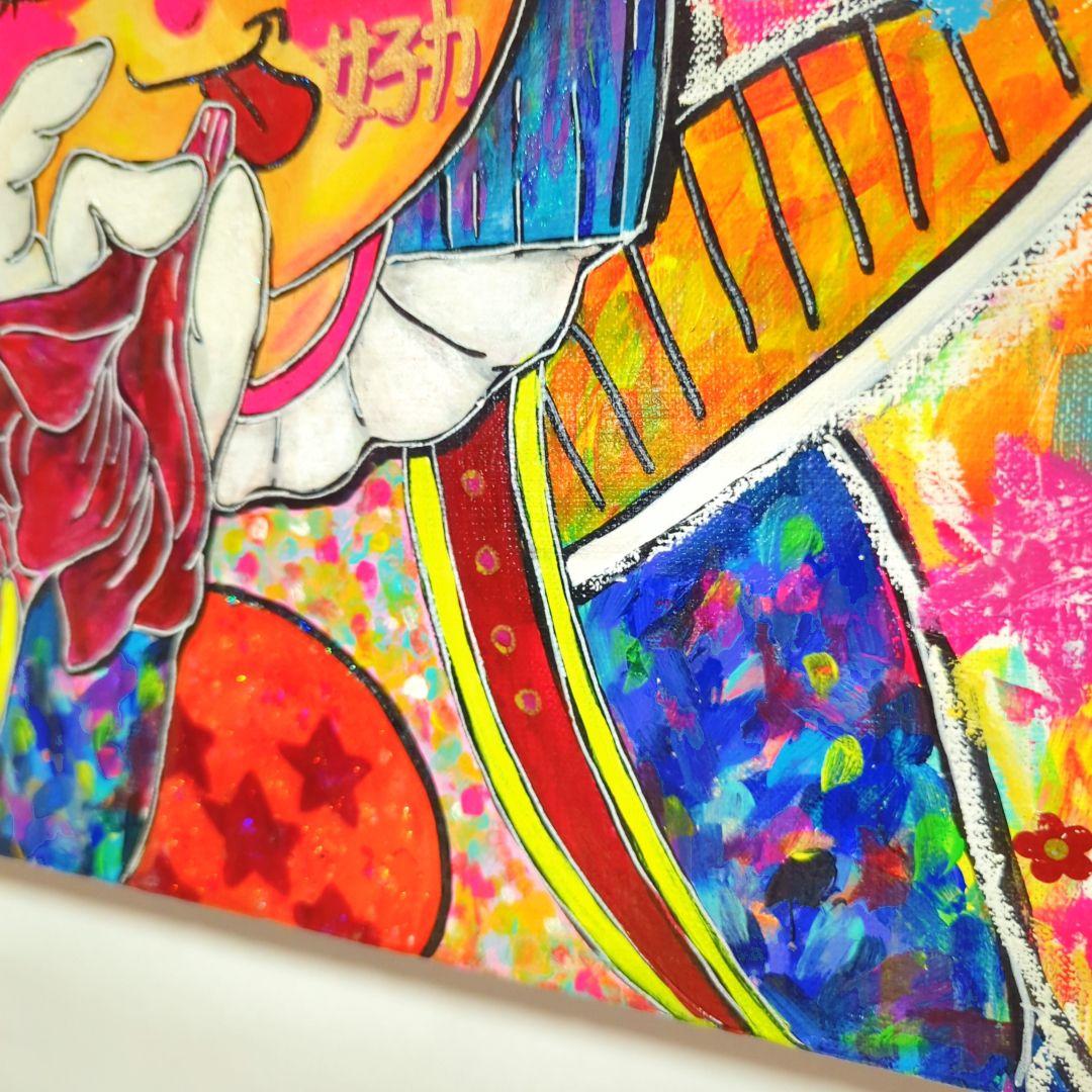 【一点物アートSALE】花の蜜を吸う戦闘力（女子力）高め女