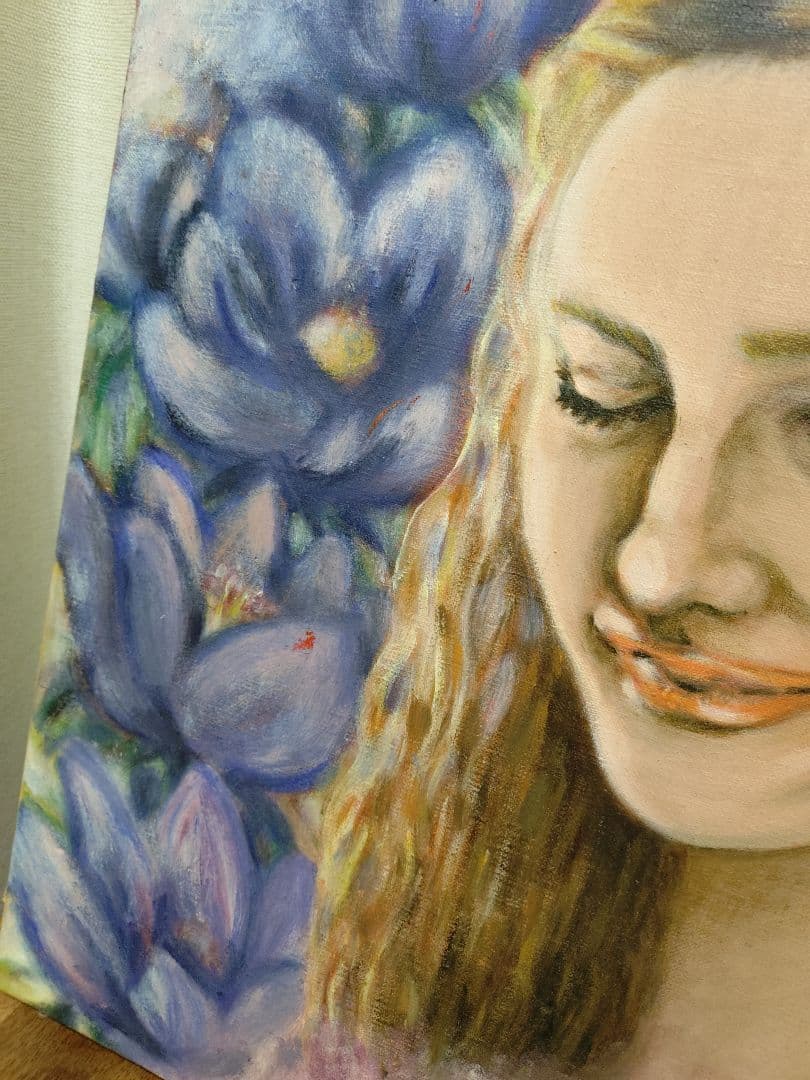 クラシック音楽より着想した女性像 油彩画 原画 F8 一点もの