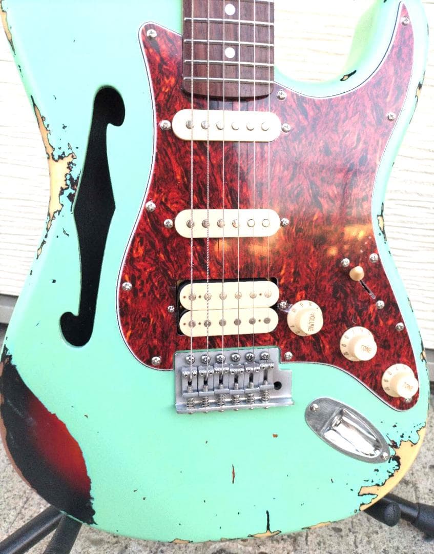 ストラトシンライン② ハードレリックサーフグリーン SSH ステンレス