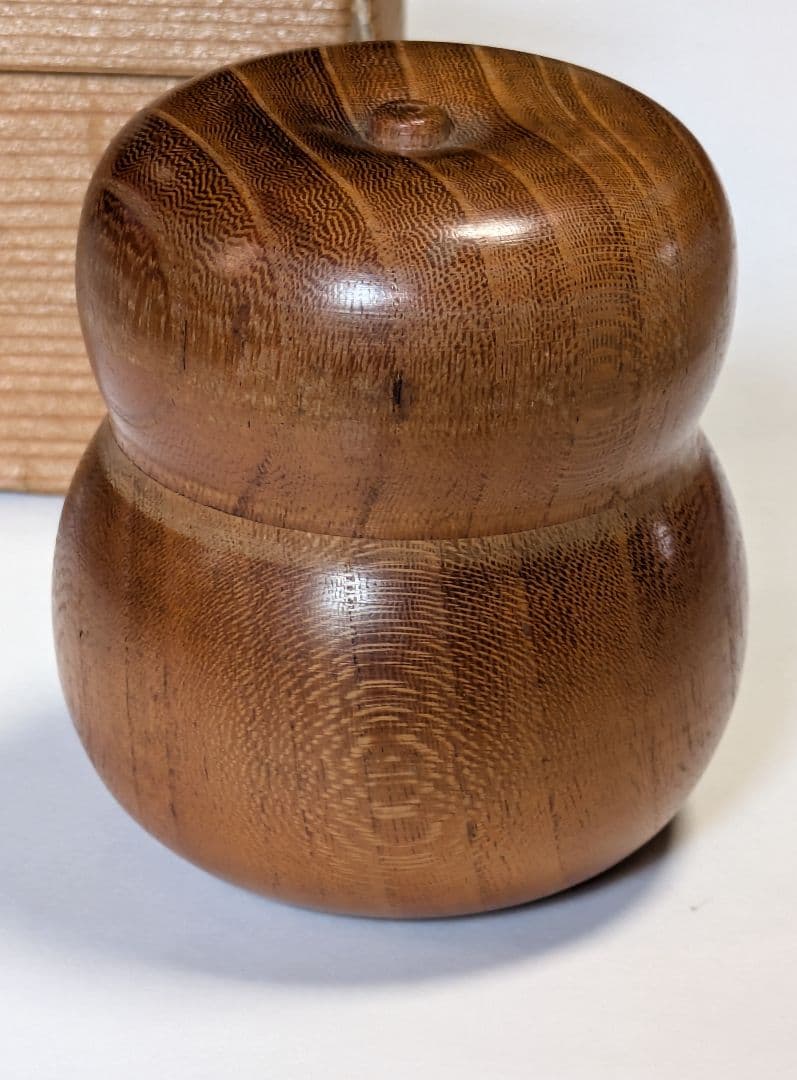 本桑 棗 幸春作/瓢箪型 木製棗/茶道具 棗/レトロ/茶入/棗竹