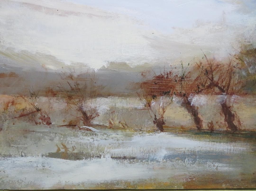 ◆   西井義晃　「北イタリア風景」　油彩P10号　自由美術協会　◆