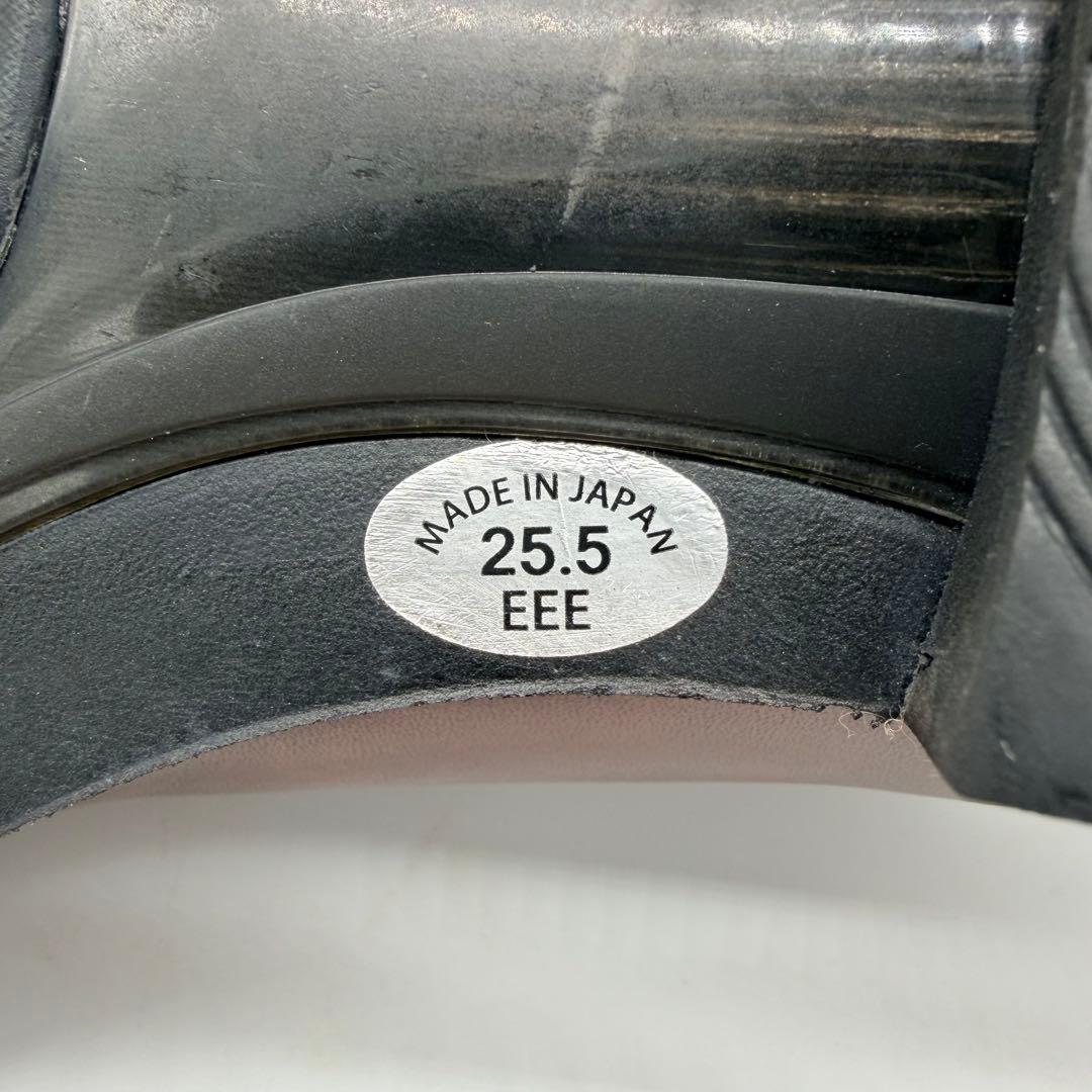 アシックスランウォーク ストレートチップ 25.5cm ブラウン 内羽根 革靴