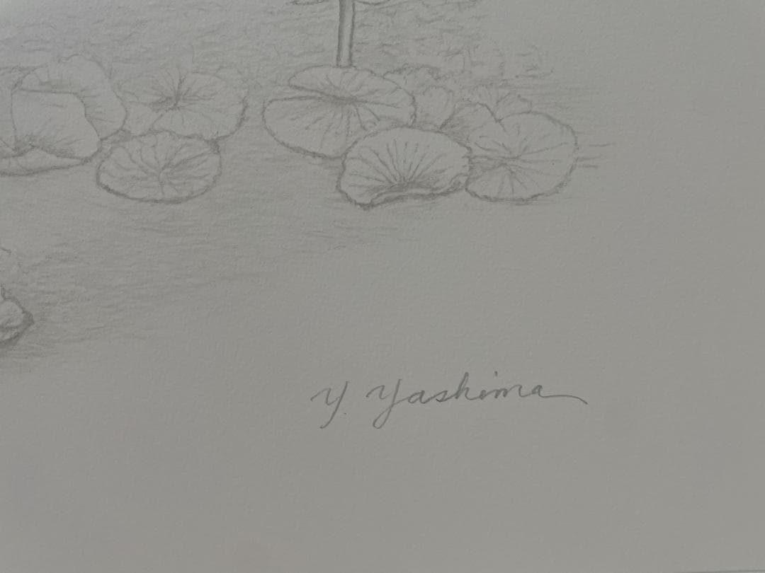 八島義郎 リトグラフ 版画 白蓮の精 作者保存版 HC 2/15 貴重 版画 八島