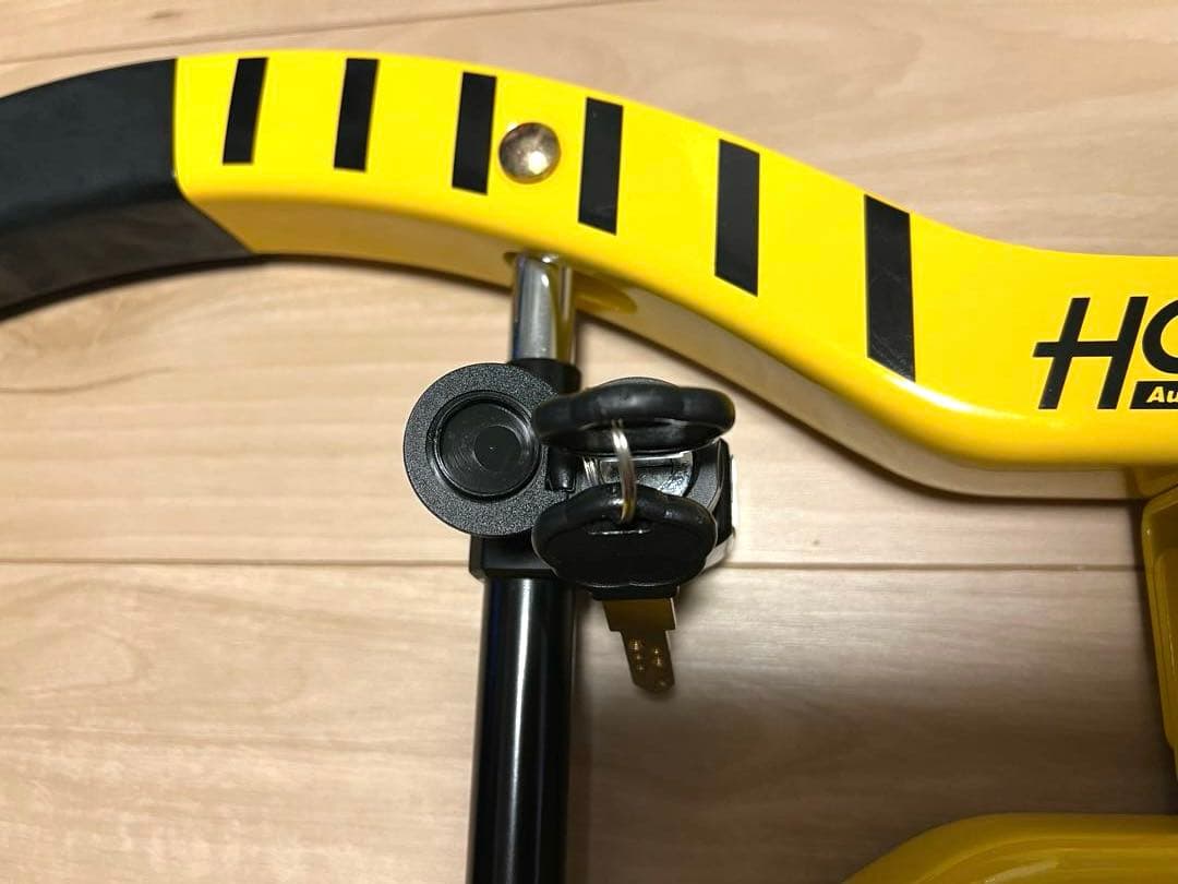 HORNET タイヤロック 鍵付き イエロー