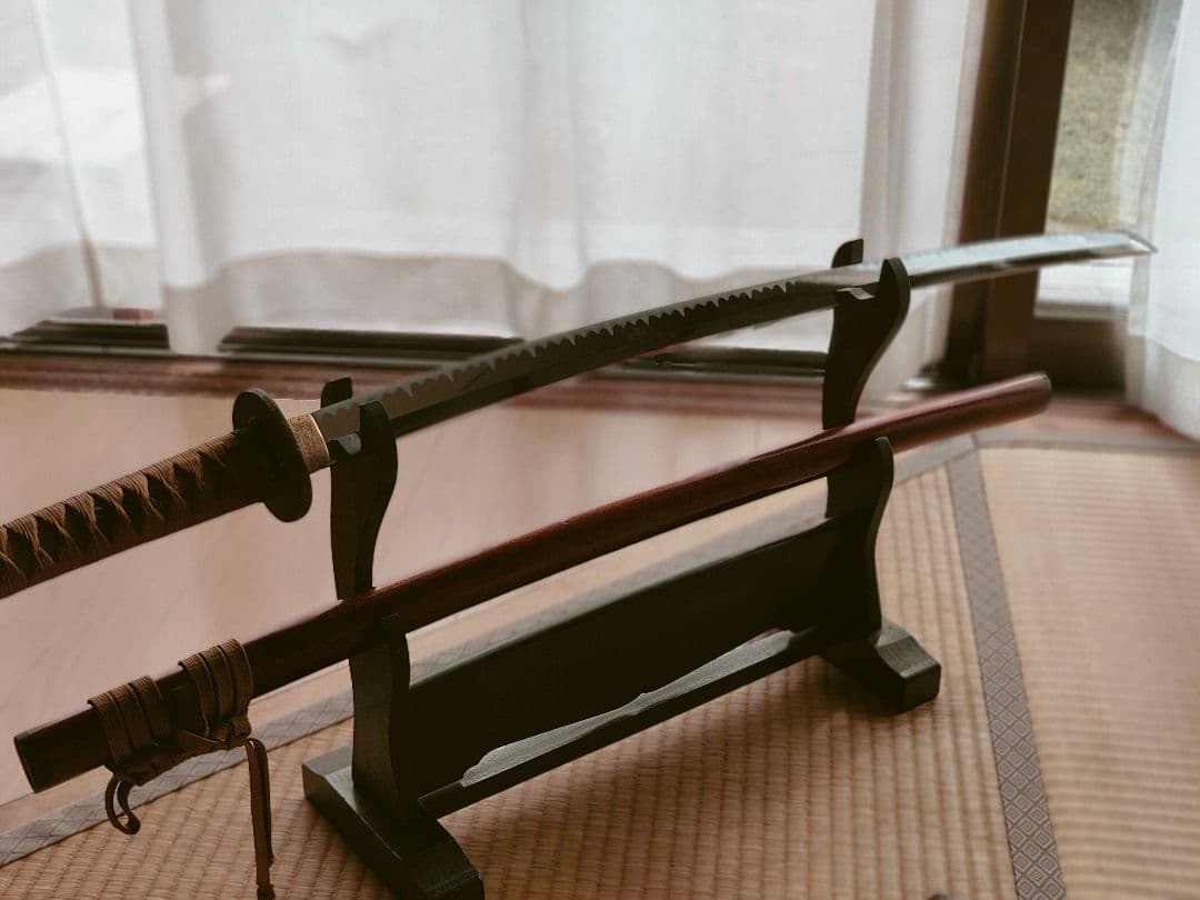 刀掛け付き模造刀大小セット