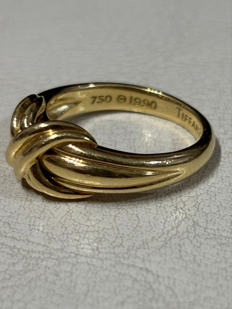 k18 Tiffany シグネチャー　リング　オールドティファニー　18金　希少