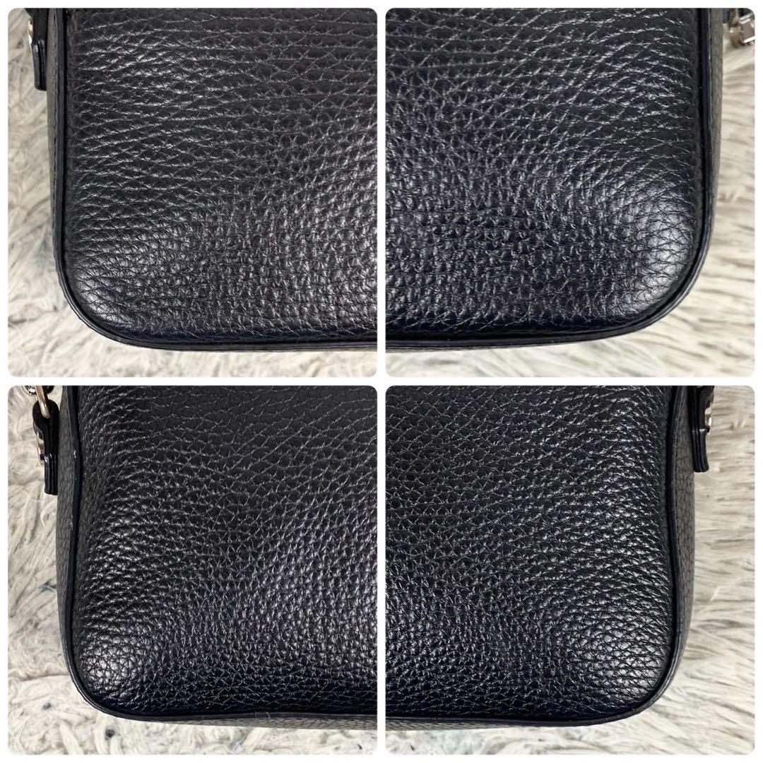 極美品 ヴィヴィアンウエストウッド レザー オーブ ショルダーバッグ ブラック