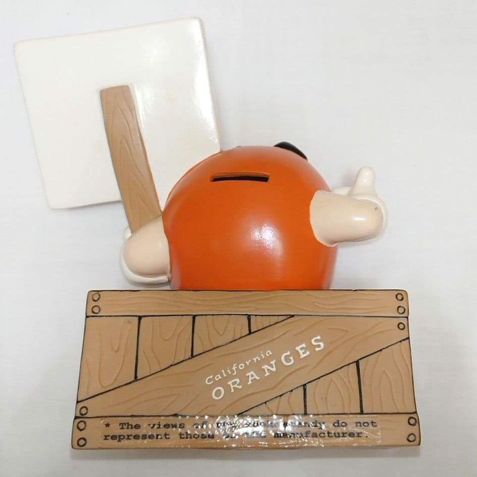 m&m's】エムアンドエムズ オレンジキャラクター 貯金箱 - メルカリ