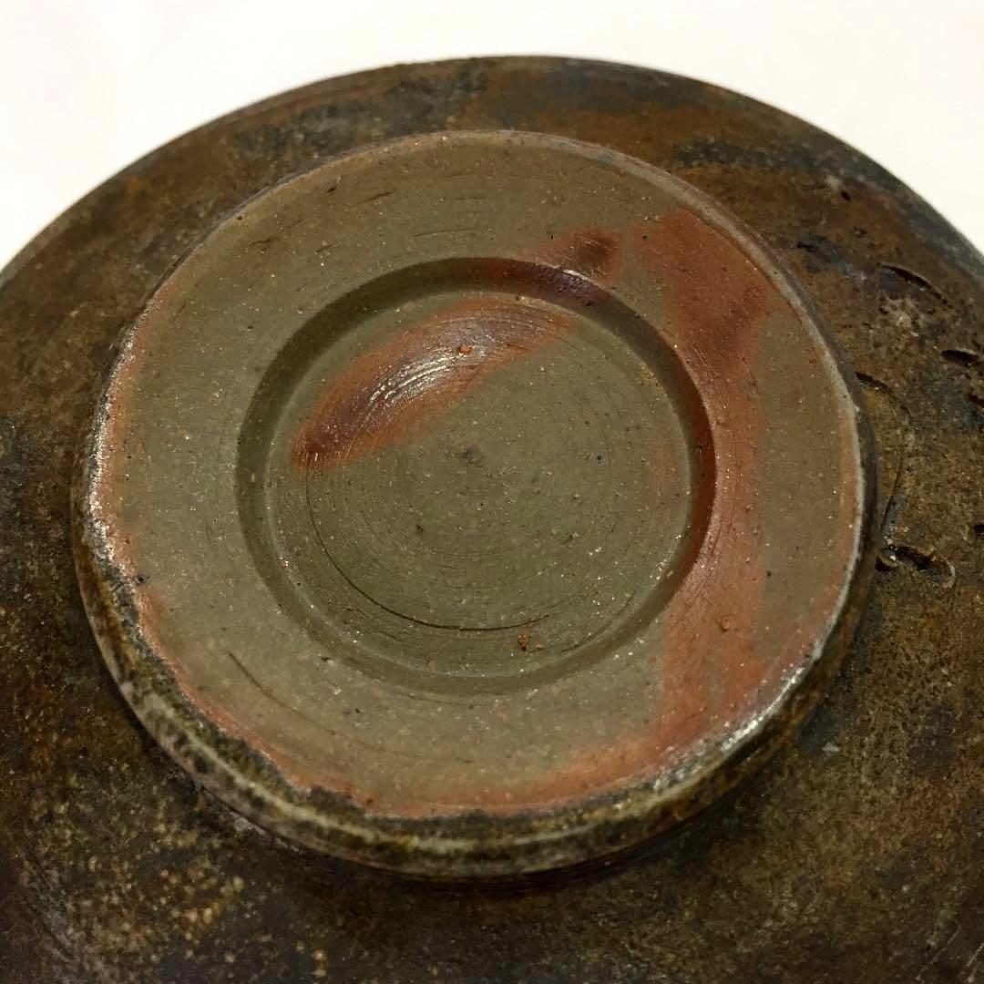 工芸会正会員　柴岡信義 備前抹茶碗　M55