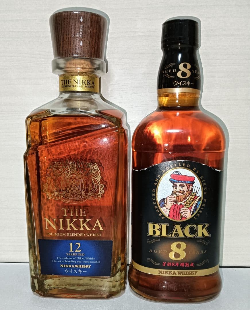 2本セット THE NIKKA ザニッカ 12年 ブラックニッカ 8年 飲み比べ
