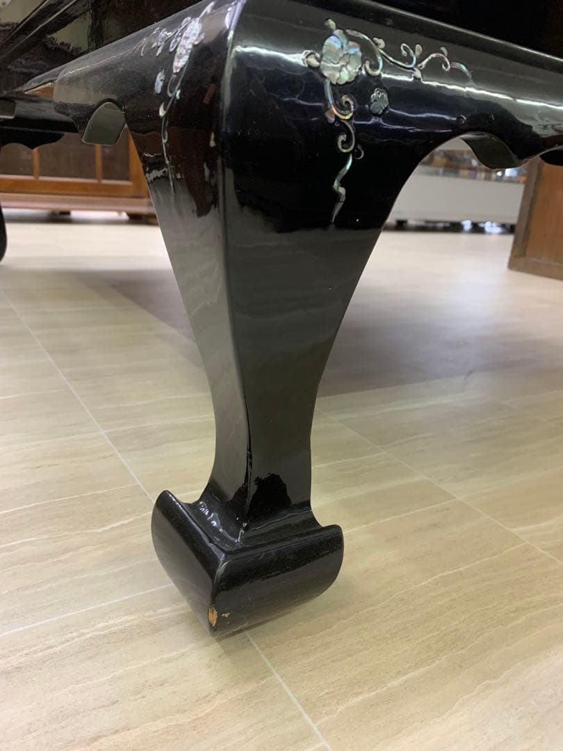 螺鈿細工 韓国伝統工芸 大型座卓 ドラゴン彫刻 年代物 骨董品