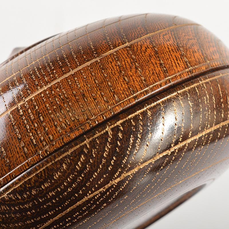 山中塗　福田芳朗作　招福　宝珠　肉池　朱肉入　共箱　V　5980