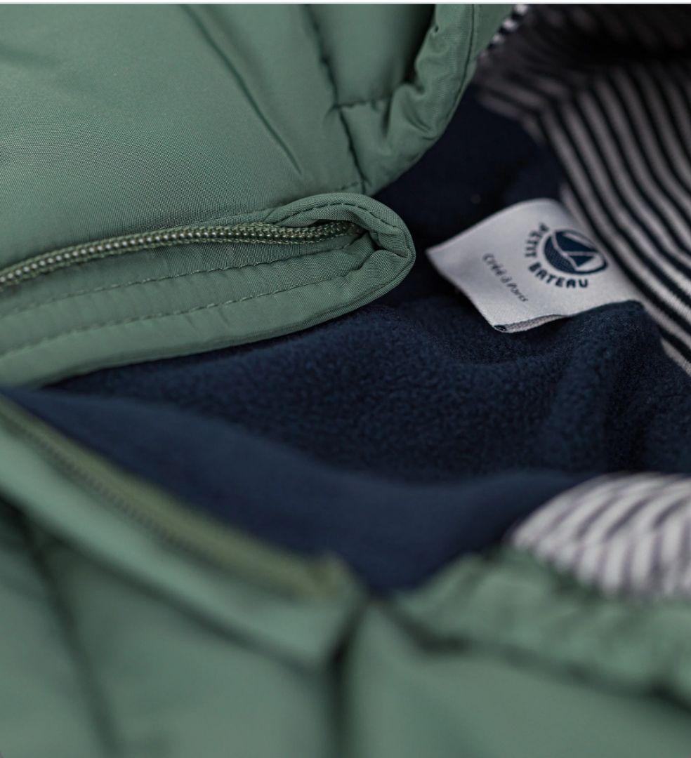 【新品未使用】プチバトー　カバーオール　アウター　12m/74cm　モスグリーン