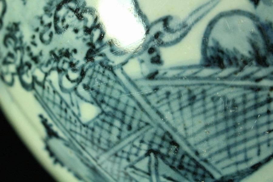 中国美術 青花 人物絵 筆筒 壷(K-LC852) - メルカリ