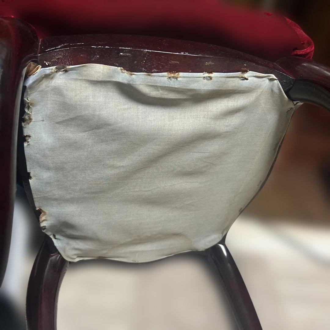 アンティーク 家具 ヴィクトリアンスタイル 赤いチェア 1点 - メルカリ