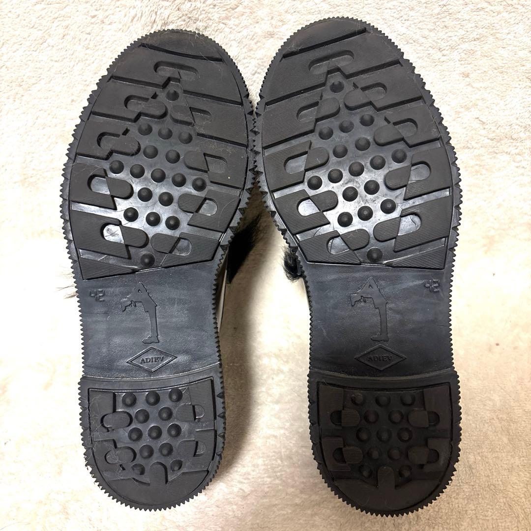 激レア⭐️ADIEU ファー レザー ローファー　革靴　ダークブラウン　42