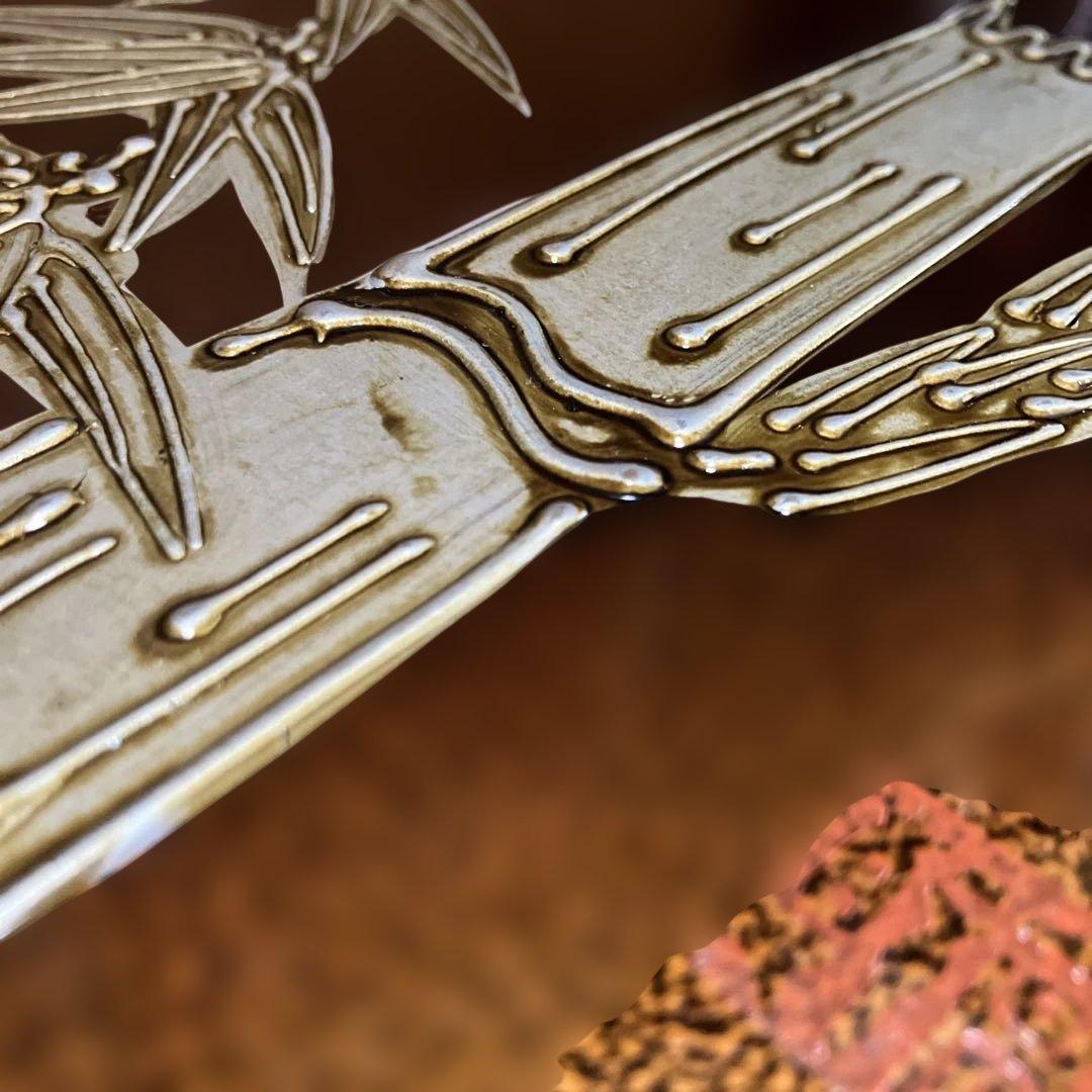 竹模様のブラウン重箱