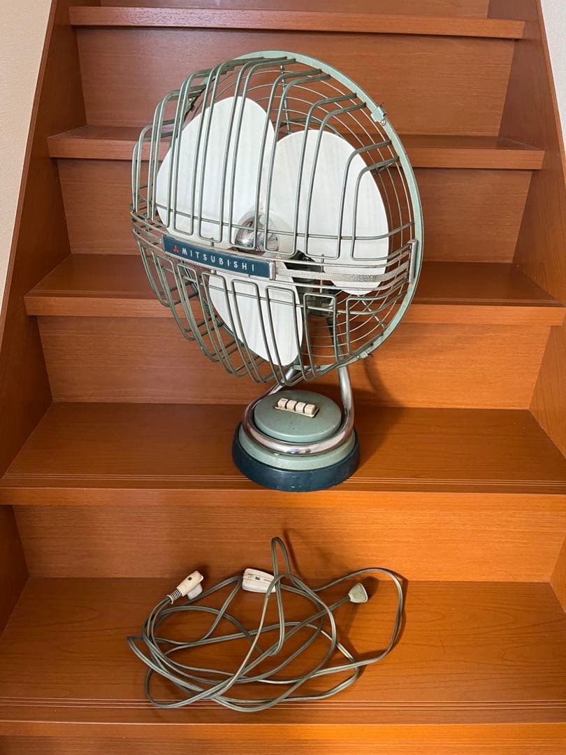 【希少】MITSUBISHI DM-12LE シルバーグリーン 三菱 高級扇風機