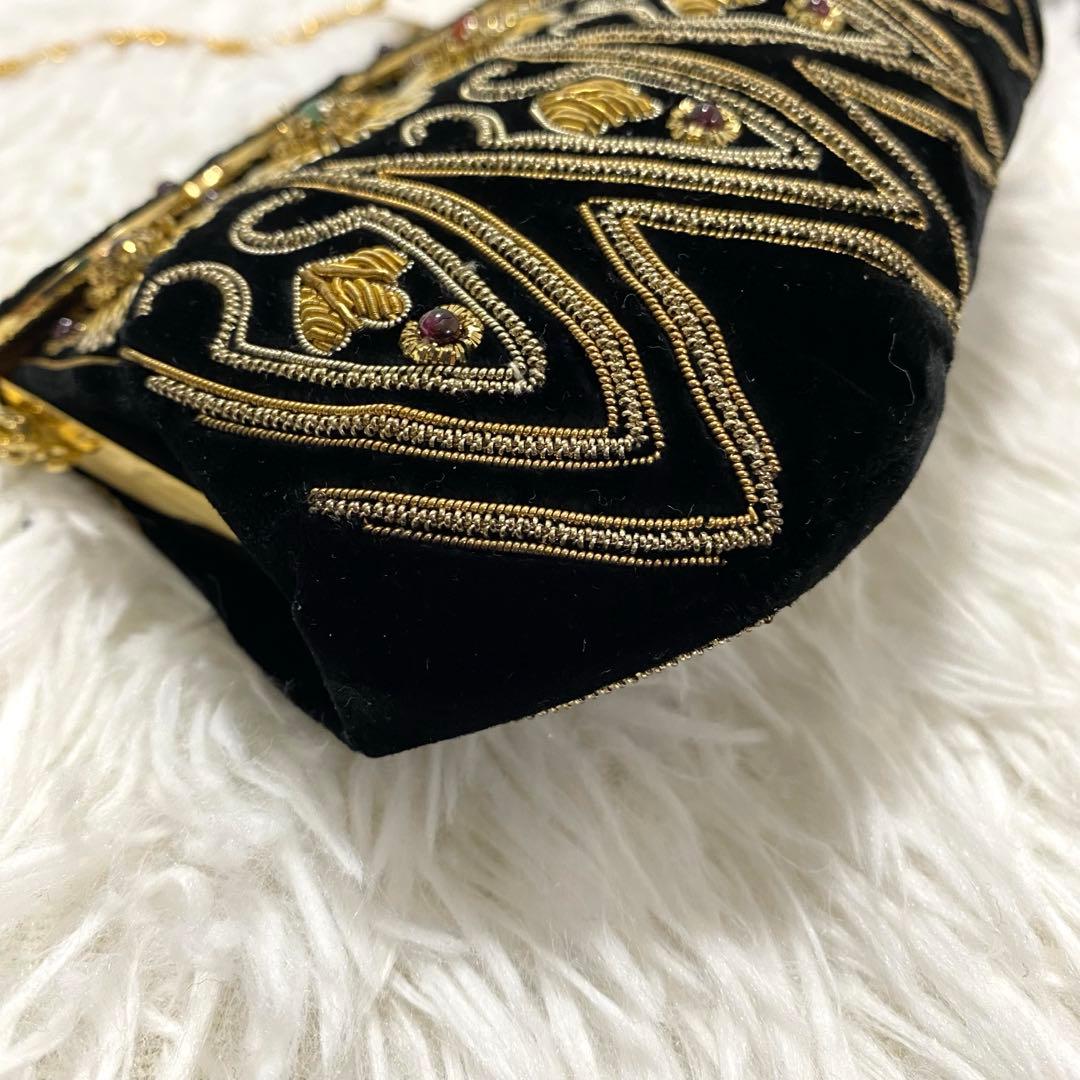 LUMY　ルミー　はしもと　ビーズバッグ　ハンドバッグ　皇室御用達　ヴィンテージ