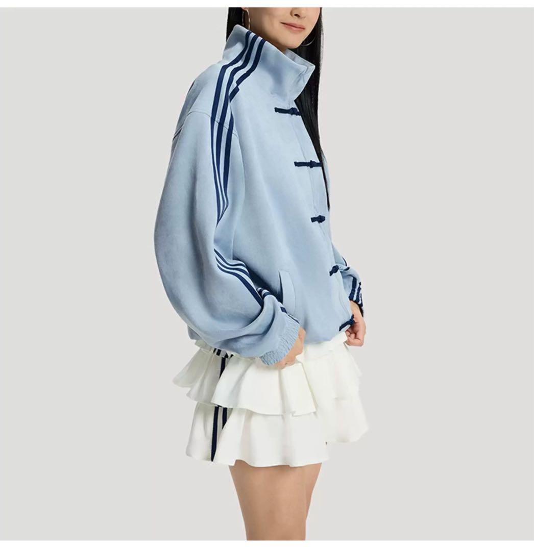 納豆 ！adidas ジャケットライトブルーSサイズ