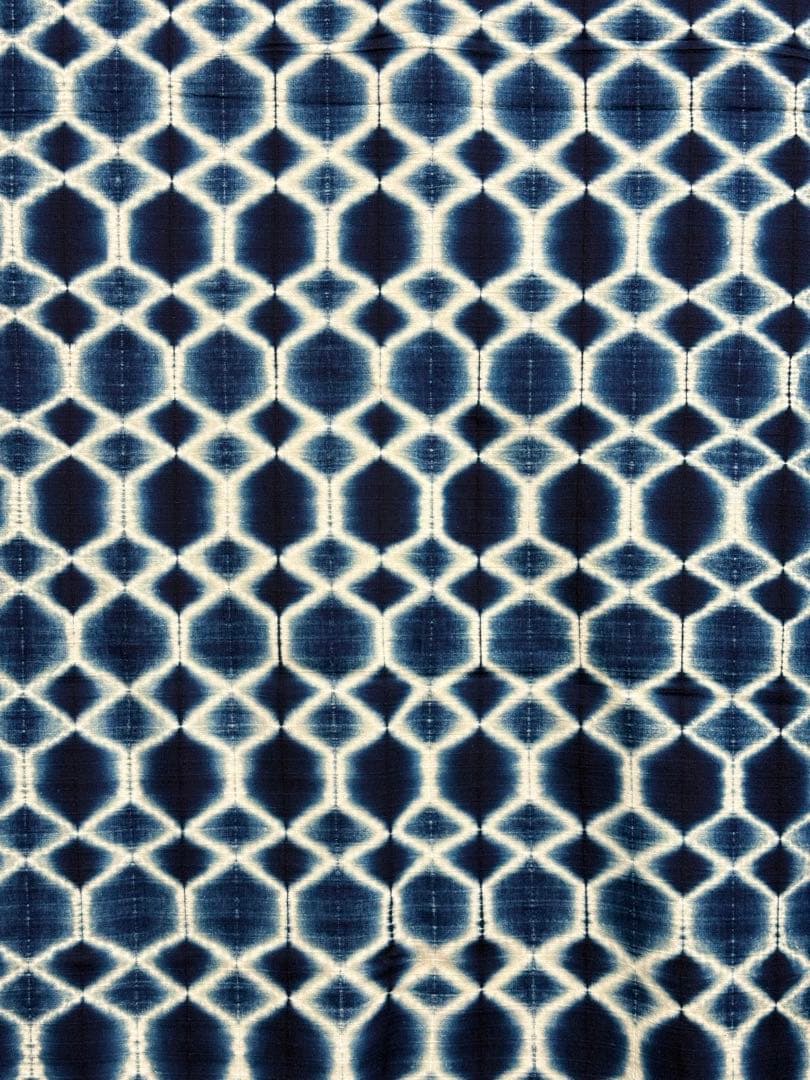 N9「有松鳴海絞り」藍染作家 片野かほり 天然藍染 個展出品作品