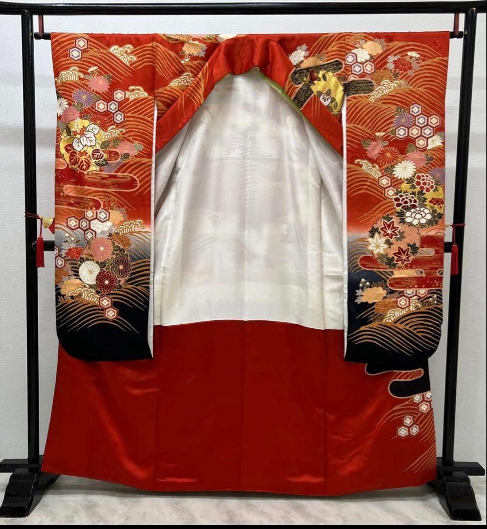 振り袖 フルセット 長襦袢 金彩加工 刺繍入り ますいわ屋 重ね襟付き