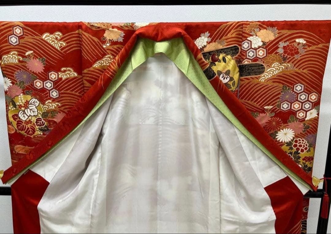 振り袖 フルセット 長襦袢 金彩加工 刺繍入り ますいわ屋 重ね襟付き