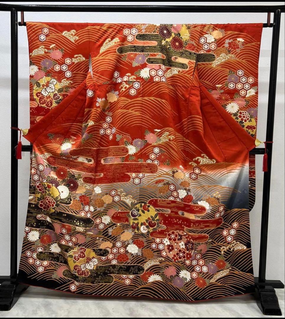 振り袖 フルセット 長襦袢 金彩加工 刺繍入り ますいわ屋 重ね襟付き