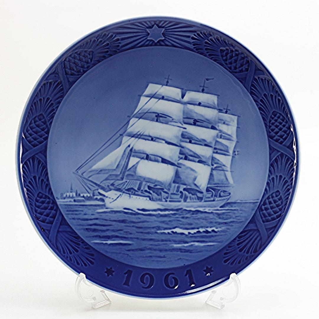 1961年 「訓練船デンマーク号」 イヤープレート ロイヤルコペンハーゲ北欧北欧