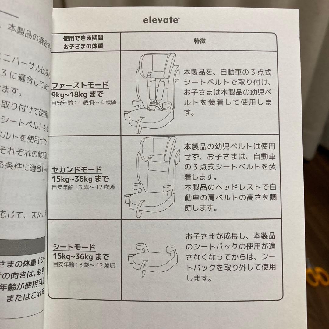 Joie チャイルドシート　エレベート　ネイビー