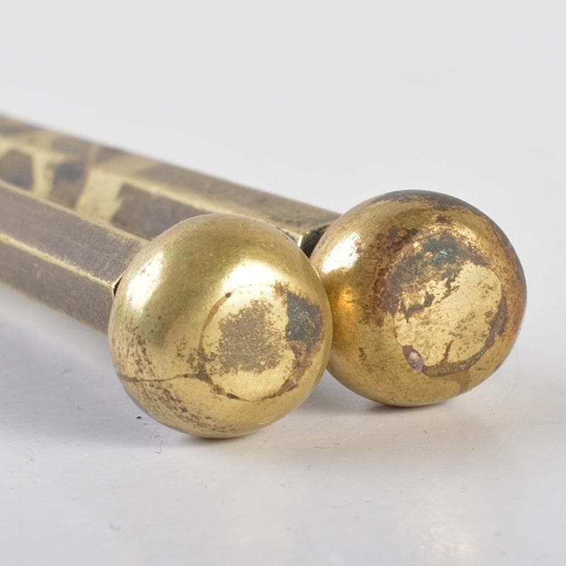 茶道具 金谷五郎三郎作 黄銅 火箸 共箱 M R7525