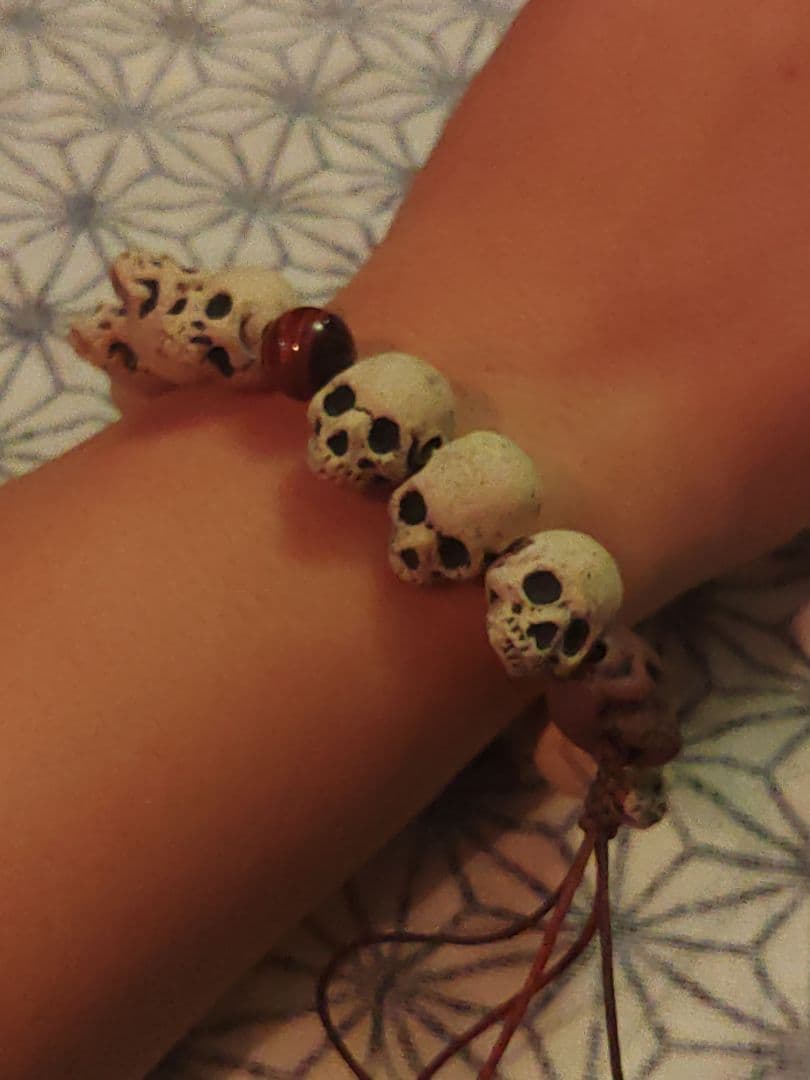 辰巳又助 陶器 髑髏数珠