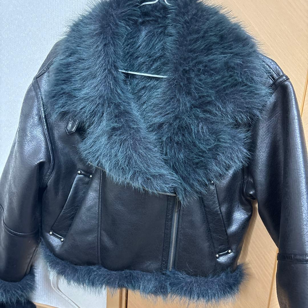 最終値下げ】MURUA アンイーブンショートフェイクムートンジャケット