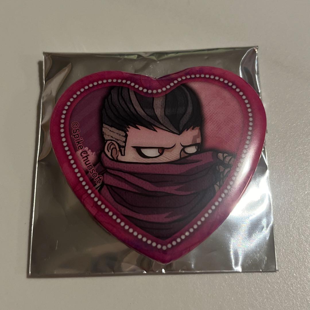 ダンガンロンパ ナンジャタウン テレ顔 照れ顔 ハート缶バッジ 田中眼蛇夢