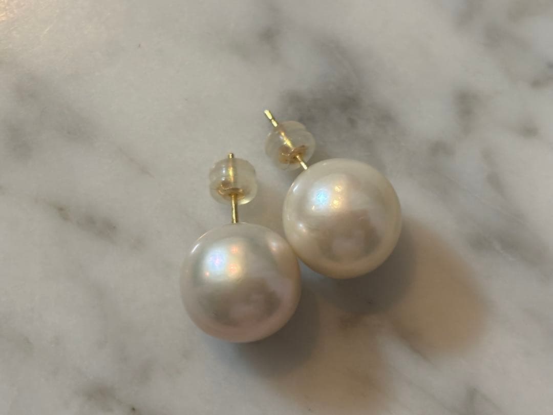 もりなが様専用】OHARA PEARL 淡水パールピアス K18 13-14