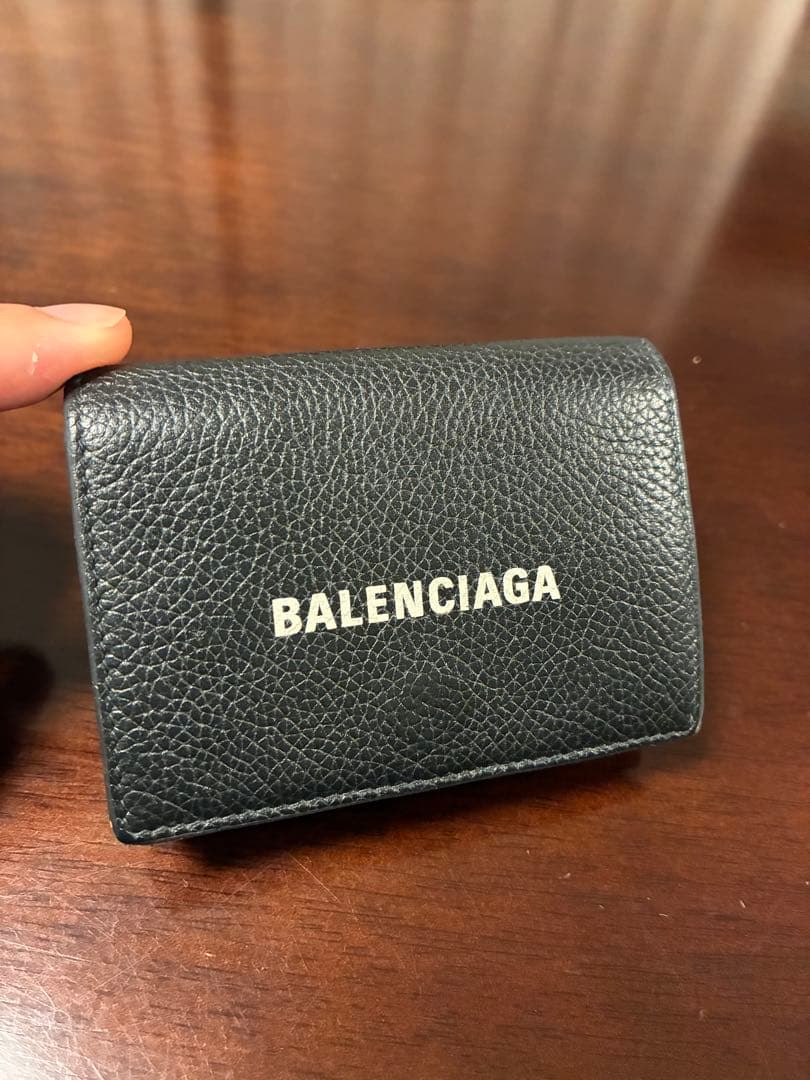 BALENCIAGA 三つ折り財布 ブラック バレンシアガ 財布 三つ折り