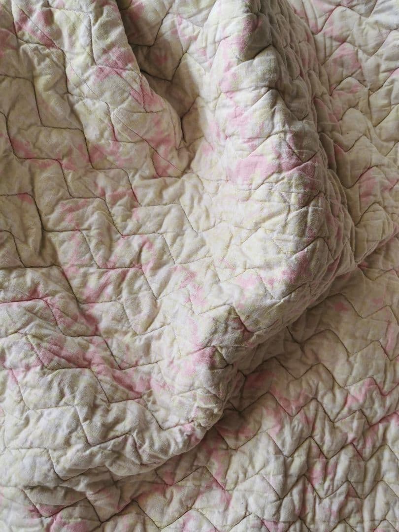 アンティーク ダーラムキルト 超大判リバーシブル シャビーシック