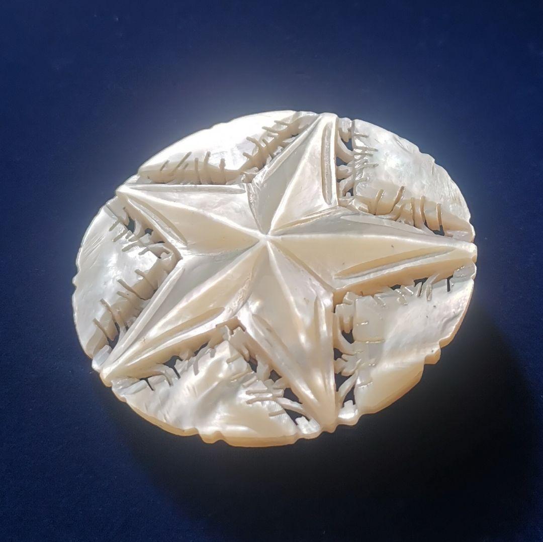 ヴィンテージベツレヘムパール五芒星ブローチせかほし