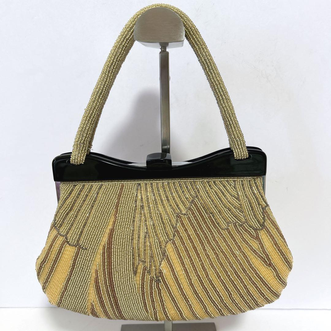 ✨美品✨総ビーズ 草履・バッグセット がま口 和装小物