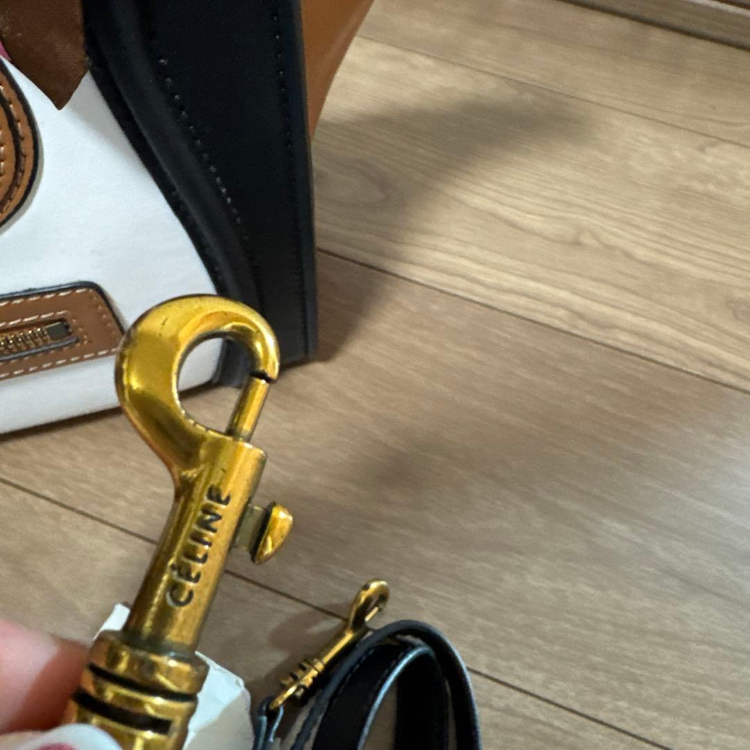 ハンドバッグ ホワイト/ブラウン/ブラック