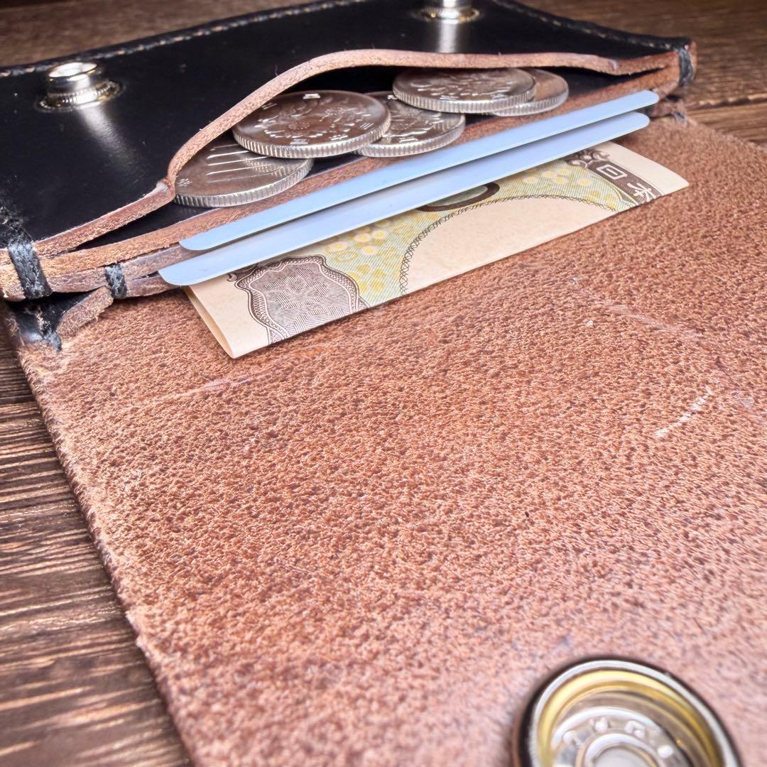 【茶芯】ホーウィン クロムエクセル ミニトラッカーウォレット