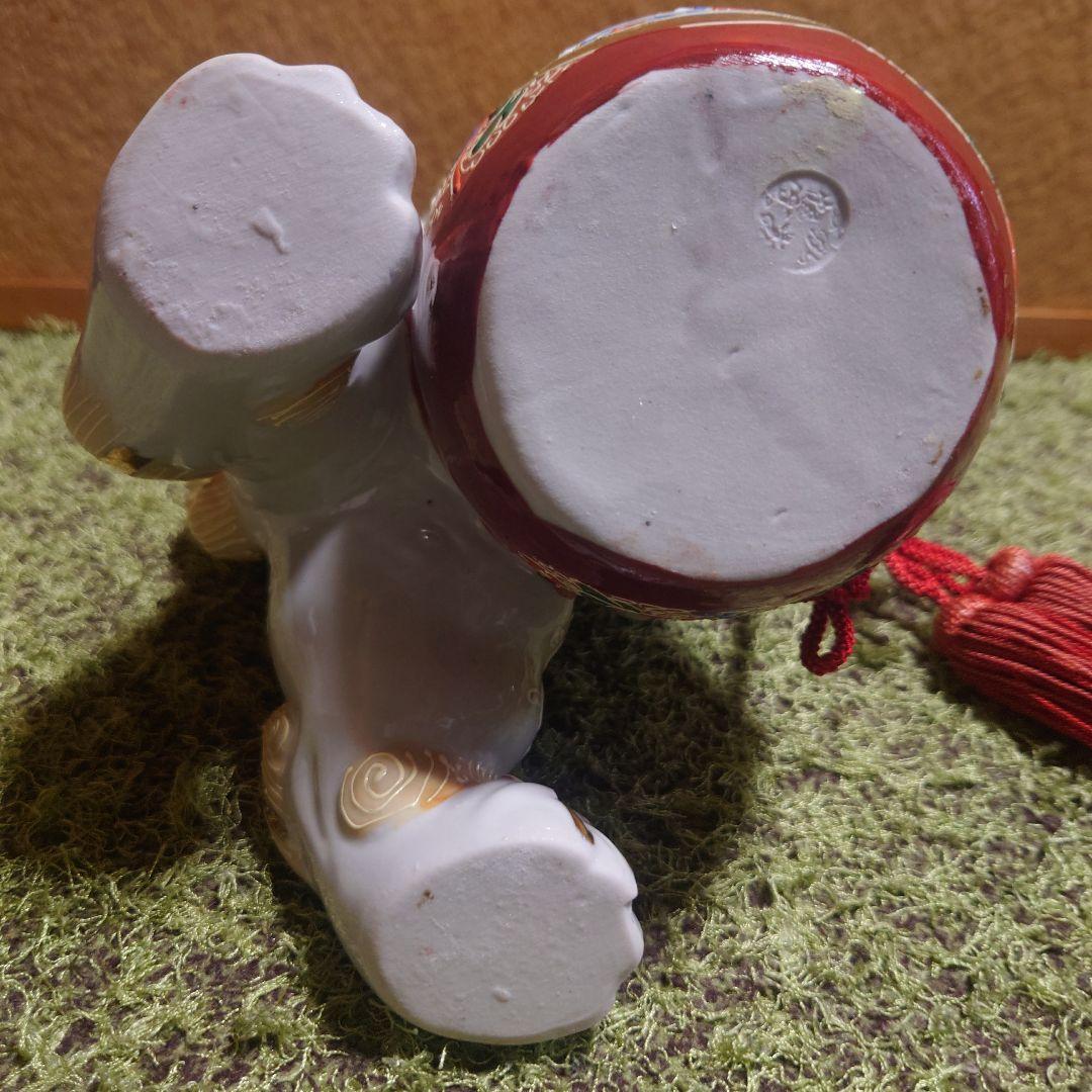 獅子陶器置物 白金装飾 - メルカリ