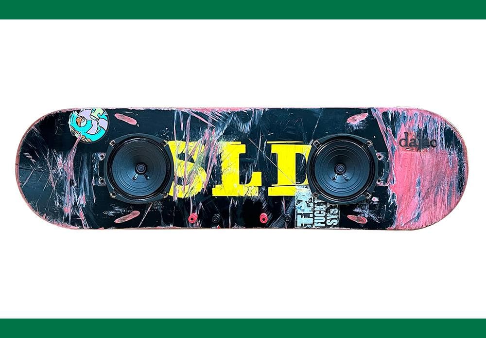 「dajac（ダジャック）」スケートボード型 スピーカー 有線接続 ハンドメイド