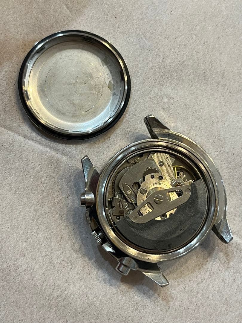 6139-8050 セイコー　スピードタイマー　不動ジャンク　巻棒抜　部品取りに